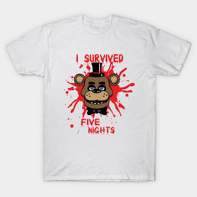 I survived five nights T-Shirt by anghela